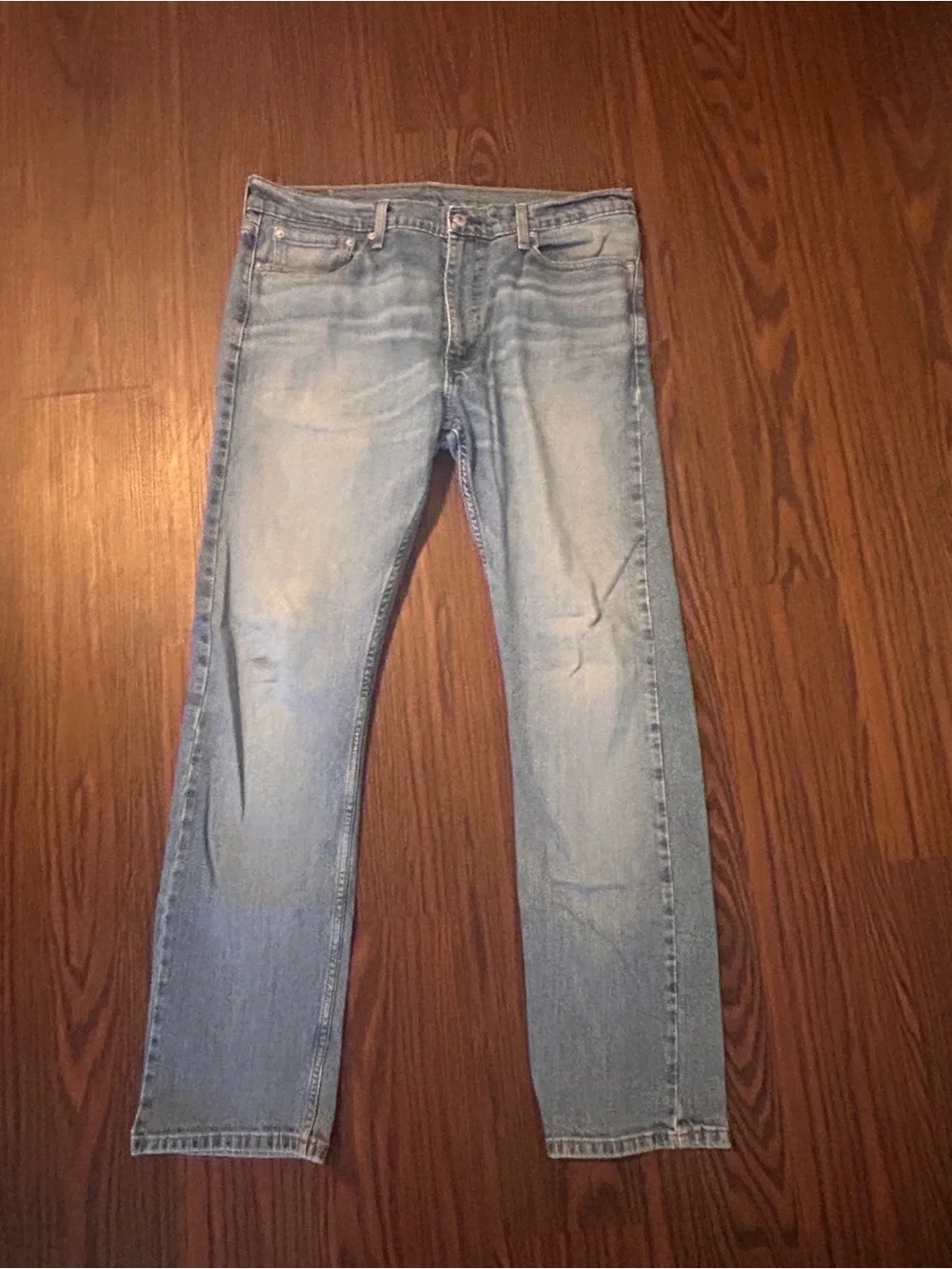 Light Blue Men's Denim Jeans - Classic Straight Fit 36 x 32